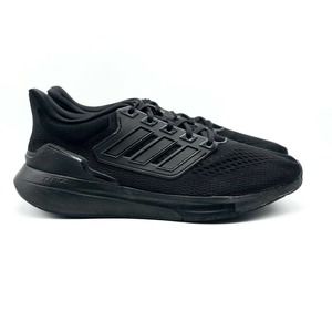 Adidas Men's EQ21 Run Athletic Sneaker Black Trainer Running Gym Training H00521